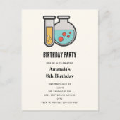 Chemie Test Tube en Beaker Verjaardag Uitnodiging Briefkaart (Voorkant)