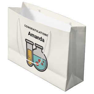 Chemie Test Tube en beker Gefeliciteerd Groot Cadeauzakje