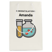 Chemie Test Tube en beker Gefeliciteerd Medium Cadeauzakje (Voorkant)
