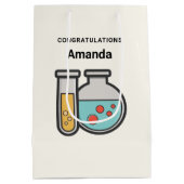 Chemie Test Tube en beker Gefeliciteerd Medium Cadeauzakje (Achterkant)