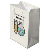 Chemie Test Tube en beker Gefeliciteerd Medium Cadeauzakje (Achterkant Gekanteld)