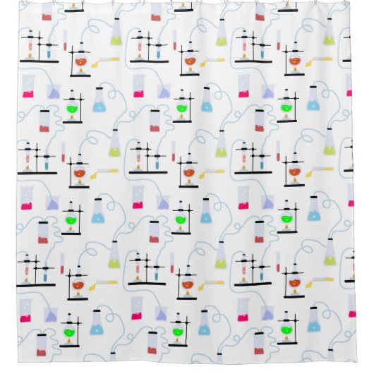 Chemie Test Tubes Lab School Onderwerp Douchegordijn (Voorkant)