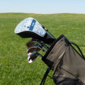 Chemie Thema Doodle Patroon Gepersonaliseerde naam Golfheadcover (Insitu)