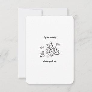 Chemie tussen ons, ik hou van je - platte Kaart