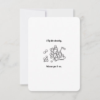 Chemie tussen ons, ik hou van je - platte Kaart