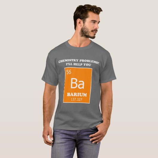 Chemie Tutor Barium Pun T-shirt (Voorkant volledig)