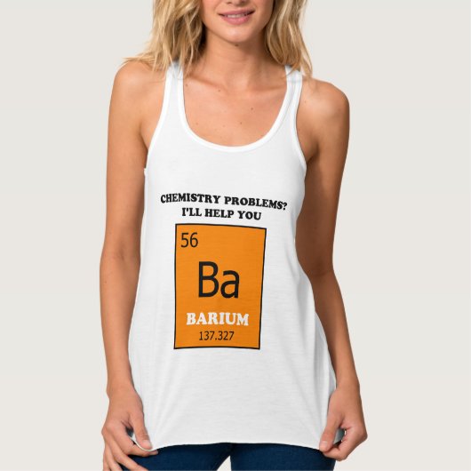 Chemie Tutor Barium Pun Tanktop (Voorkant)