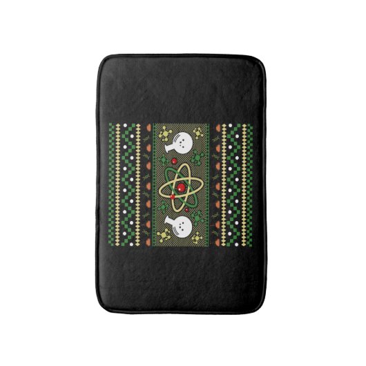 Chemie Ugly Kerstscience Engineer Gift Badmat (Voorkant Verticaal)