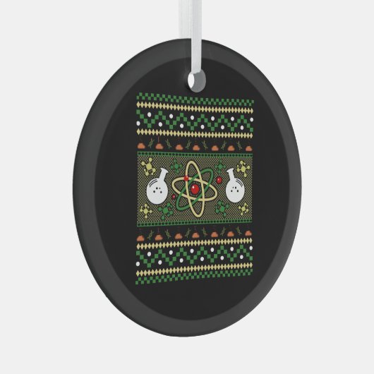 Chemie Ugly Kerstscience Engineer Gift Glas Ornament (Voorkant Rechts)