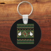 Chemie Ugly Kerstscience Engineer Gift Sleutelhanger (Voorkant)
