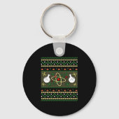 Chemie Ugly Kerstscience Engineer Gift Sleutelhanger (Voorkant)