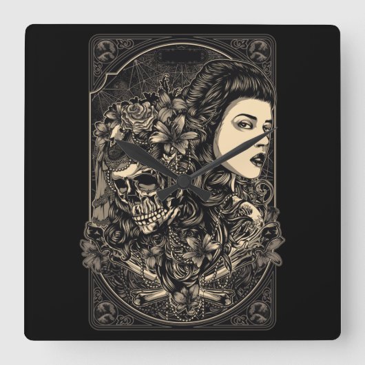 Chemie  vierkante klok (Voorkant)