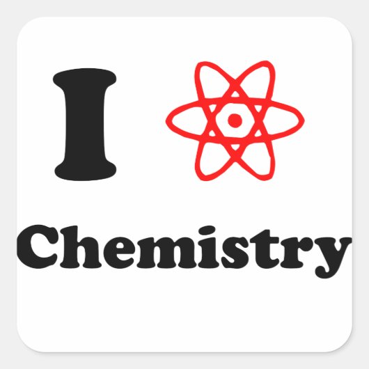 Chemie Vierkante Sticker (Voorkant)