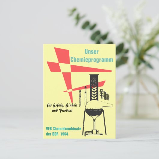 Chemie Werbedesign/Plakatdesign DDR 60er. Briefkaart (Staand voorkant)