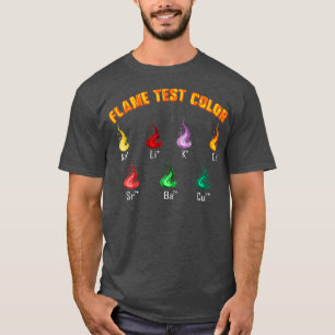 Chemie Wetenschap Chemist Vlam Test Kleur Gift T-shirt
