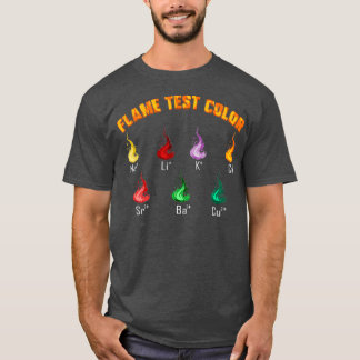 Chemie Wetenschap Chemist Vlam Test Kleur Gift T-shirt