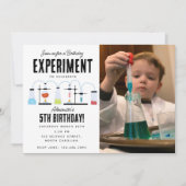 Chemie Wetenschap Custom Kinder Foto Verjaardagsfe Kaart (Voorkant)