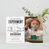 Chemie Wetenschap Custom Kinder Foto Verjaardagsfe Kaart (Staand voorkant)