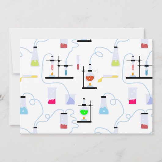 Chemie Wetenschap Custom Kinder Foto Verjaardagsfe Kaart (Achterkant)