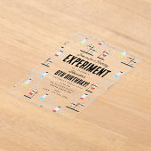 Chemie Wetenschap Experiment Kinderen Verjaardagsf Acryl Uitnodigingen (Laagn)