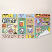 Chemie Wetenschap  Illustratieset Badhanddoek (Badhanddoek)