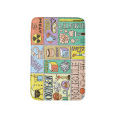 Chemie Wetenschap Illustratieset Badmat (Voorkant Verticaal)