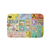 Chemie Wetenschap Illustratieset Badmat (Voorkant)
