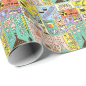 Chemie Wetenschap  Illustratieset Cadeaupapier (Rol Hoek)