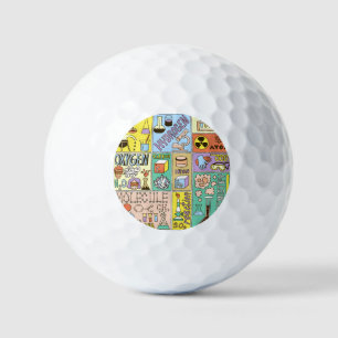 Chemie Wetenschap Illustratieset Golfballen