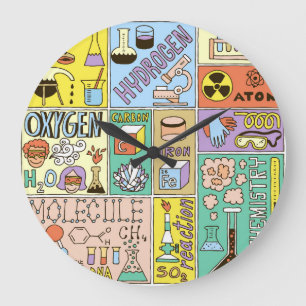 Chemie Wetenschap Illustratieset Grote Klok