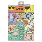 Chemie Wetenschap  Illustratieset Heupfles (Achterkant)