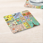 Chemie Wetenschap  Illustratieset Kartonnen Onderzetters (Schuin)