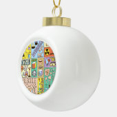 Chemie Wetenschap Illustratieset Keramische Bal Ornament (Rechts)