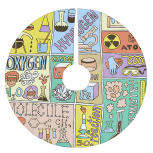 Chemie Wetenschap Illustratieset Kerstboom Rok