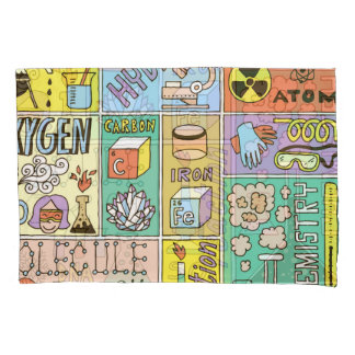 Chemie Wetenschap  Illustratieset Kussensloop