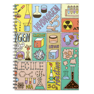 Chemie Wetenschap Illustratieset Notitieboek