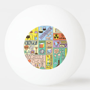 Chemie Wetenschap Illustratieset Pingpongbal