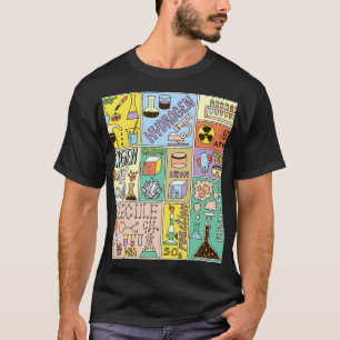 Chemie Wetenschap Illustratieset T-shirt