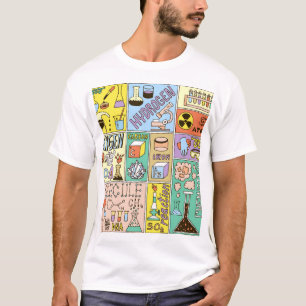 Chemie Wetenschap Illustratieset T-shirt