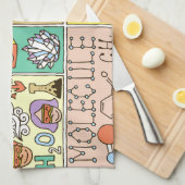 Chemie Wetenschap Illustratieset Theedoek (Quarter Fold)