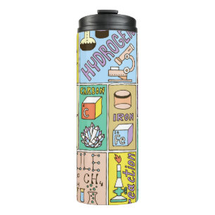 Chemie Wetenschap Illustratieset Thermosbeker