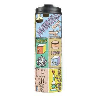 Chemie Wetenschap Illustratieset Thermosbeker