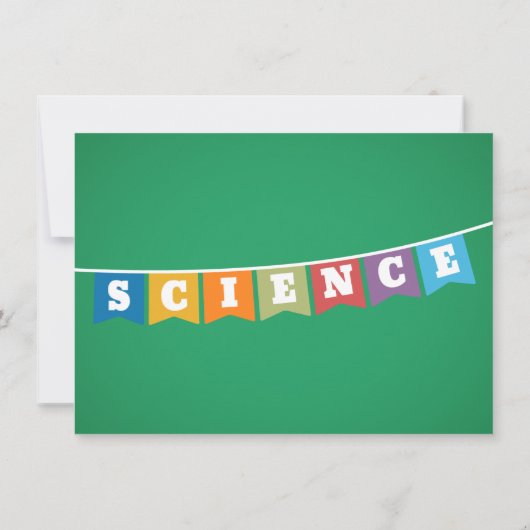 Chemie Wetenschap Kids Verjaardag Party Uitnodigin Kaart (Achterkant)