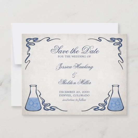 Chemie Wetenschap Leraar Bruiloft Uitnodigingen (Voorkant)