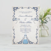 Chemie Wetenschap Leraar Bruiloft Uitnodigingen (Staand voorkant)