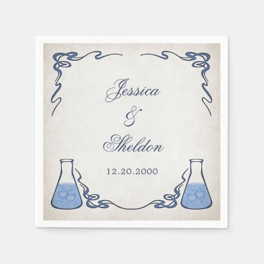 Chemie Wetenschap Leraar Bruiloft Uitnodigingen Servet (Voorkant)