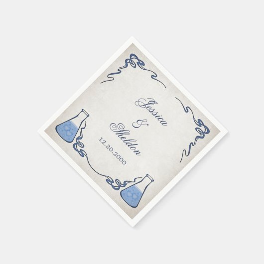 Chemie Wetenschap Leraar Bruiloft Uitnodigingen Servet (Hoek)