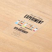 Chemie Wetenschap Test Tubes Kids Verjaardagsfeest Acryl Uitnodigingen (Laagn)