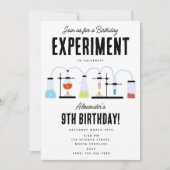 Chemie Wetenschap Test Tubes Kids Verjaardagsfeest Kaart (Voorkant)