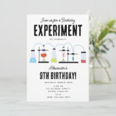 Chemie Wetenschap Test Tubes Kids Verjaardagsfeest Kaart (Staand voorkant)